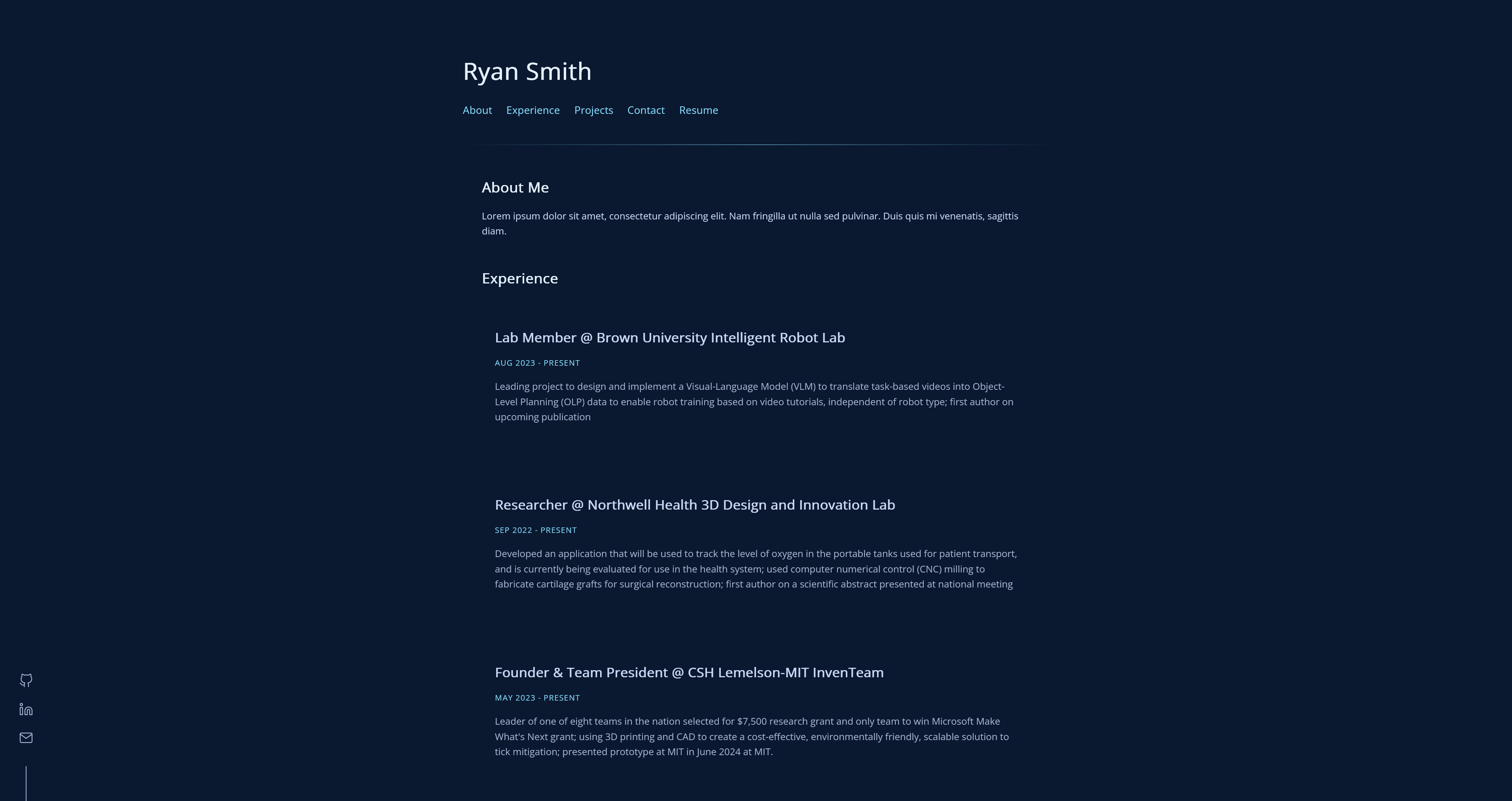 Portfolio Webite